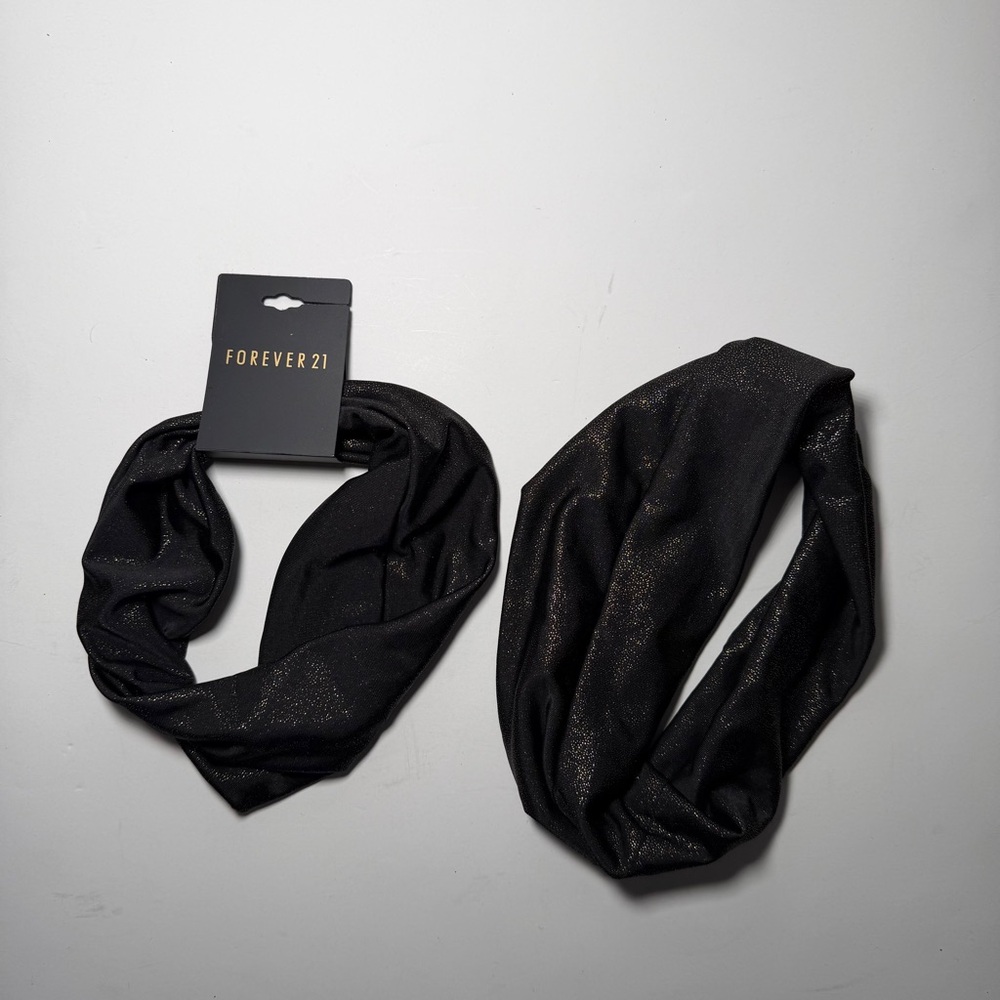 Forever 21 Black and Gold Headbands